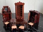 Teakhouten meubelset, Verzamelen, Poppenhuizen en Toebehoren, Ophalen of Verzenden, Gebruikt, Poppenhuis