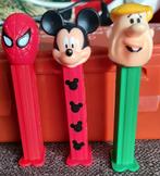 Pez dispensers Spiderman,Mickey Mouse,Barney., Verzamelen, Mickey Mouse, Ophalen of Verzenden, Zo goed als nieuw