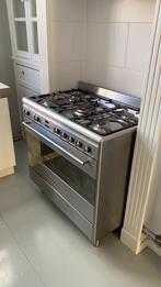 SMEG 5-pits Gasfornuis, 90cm breed, Witgoed en Apparatuur, Fornuizen, Ophalen, Gebruikt, 60 cm of meer, Grill