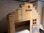 Stijgerhouten kasteel stapelbed, Kinderen en Baby's, Kinderkamer | Stapelbedden en Hoogslapers, Ophalen, Gebruikt, Stapelbed