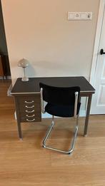 Retro stalen bureautje, Huis en Inrichting, Bureaus, Ophalen, Gebruikt