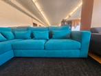 Hoekbank - Turquoise, Huis en Inrichting, 125 cm of meer, 125 cm of meer, Zo goed als nieuw, Info@homefriesland.nl