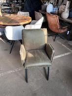 1 eetkamer stoel olijfgroen kunstleer outlet korting, Huis en Inrichting, Stoelen, Ophalen, Overige kleuren, Nieuw, Leer