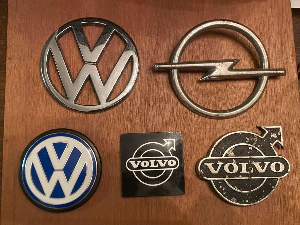 3 Auto Emblemen -  VW, Opel, Auto diversen, Auto-accessoires, Ophalen of Verzenden