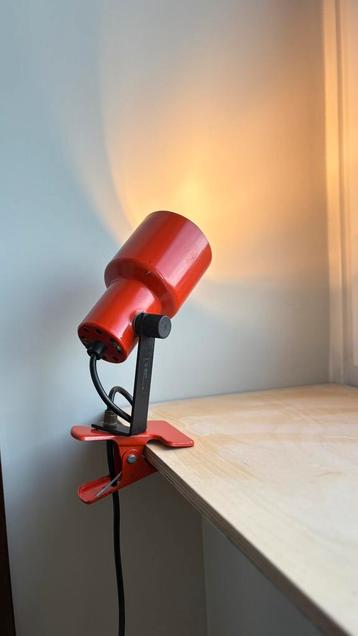 Philips vintage klemspot – oranje met zwart beschikbaar voor biedingen