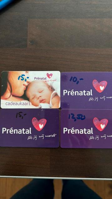 Cadeaukaarten Prenatal beschikbaar voor biedingen