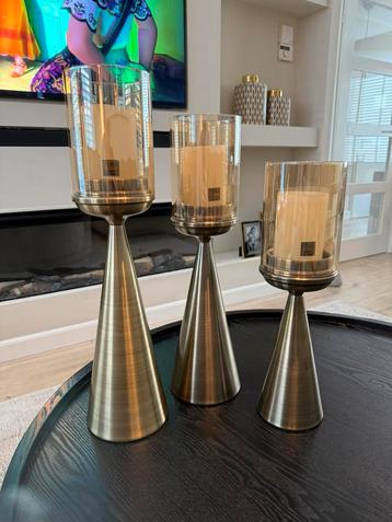 3delige kandelaar set, chique living, eric kuster. beschikbaar voor biedingen