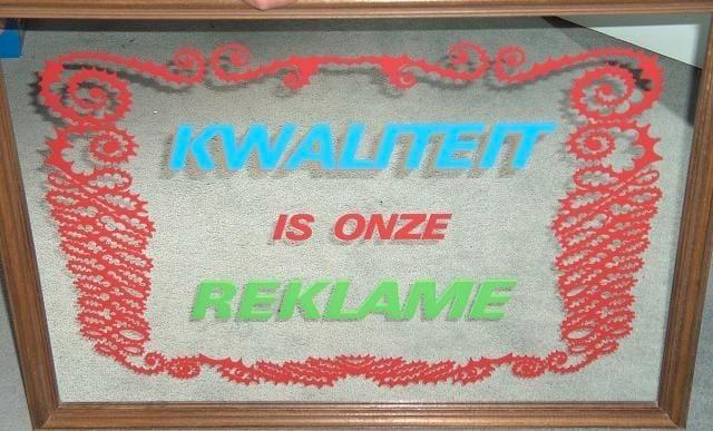 FIFTIES SIXTIES SPIEGEL --  KWALITEIT IS ONZE REKLAME --, Verzamelen, Automaten | Overige, Zo goed als nieuw, Ophalen