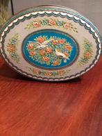 Romantisch ovaal chocaladeblikje, Ophalen of Verzenden, Gebruikt, Overige