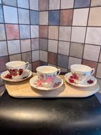 Royal Vale,Ridgway Potteries,3 kop en schotel,Bone China, Antiek en Kunst, Ophalen of Verzenden