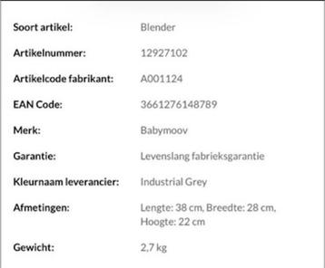 Babymoov Nutribaby Moov – 4-in-1 babyvoedingmaker (bijna nie beschikbaar voor biedingen