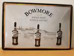 Bowmore Islay Scotch whiskey relief reclamebord van metaal, Nieuw, Reclamebord, Ophalen of Verzenden