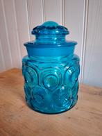 Vintage L.E. Smith Moon and Stars voorraadpot, blauw, Ophalen of Verzenden