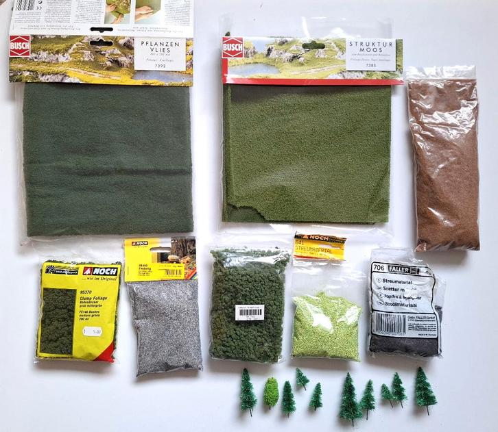 Modeltreinbaan – diverse landschap materialen, Hobby en Vrije tijd, Modeltreinen | H0, Zo goed als nieuw, Overige typen, Gelijkstroom of Wisselstroom