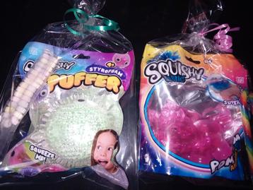 Traktatie squishy dieren en/ of pufferbal met snoepje 1.25 beschikbaar voor biedingen