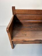 Antique Spanish Chestnut "Siesta" Bench, 19th Century., Verzenden
