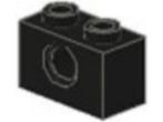 Lego Stenen 5x 1x2 Technic Hole Zwart 3700 (NIEUW), Kinderen en Baby's, Speelgoed | Duplo en Lego, Ophalen of Verzenden, Nieuw