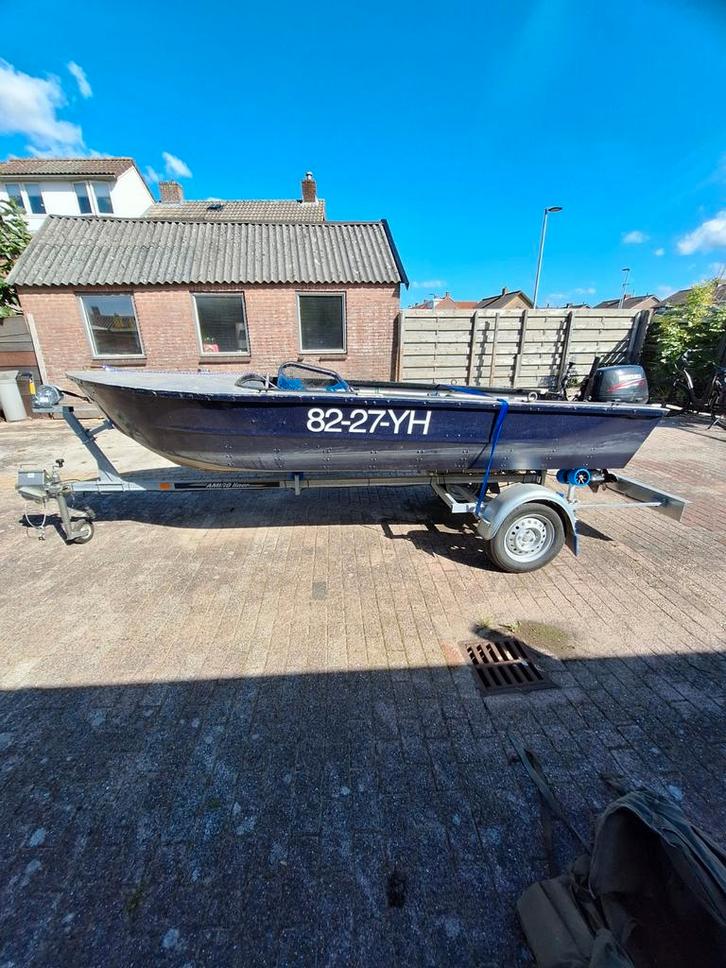 Aluminium visboot, Finse kwaliteit, Watersport en Boten, Vis- en Consoleboten, Gebruikt, 10 tot 30 pk, 3 tot 6 meter, Benzine