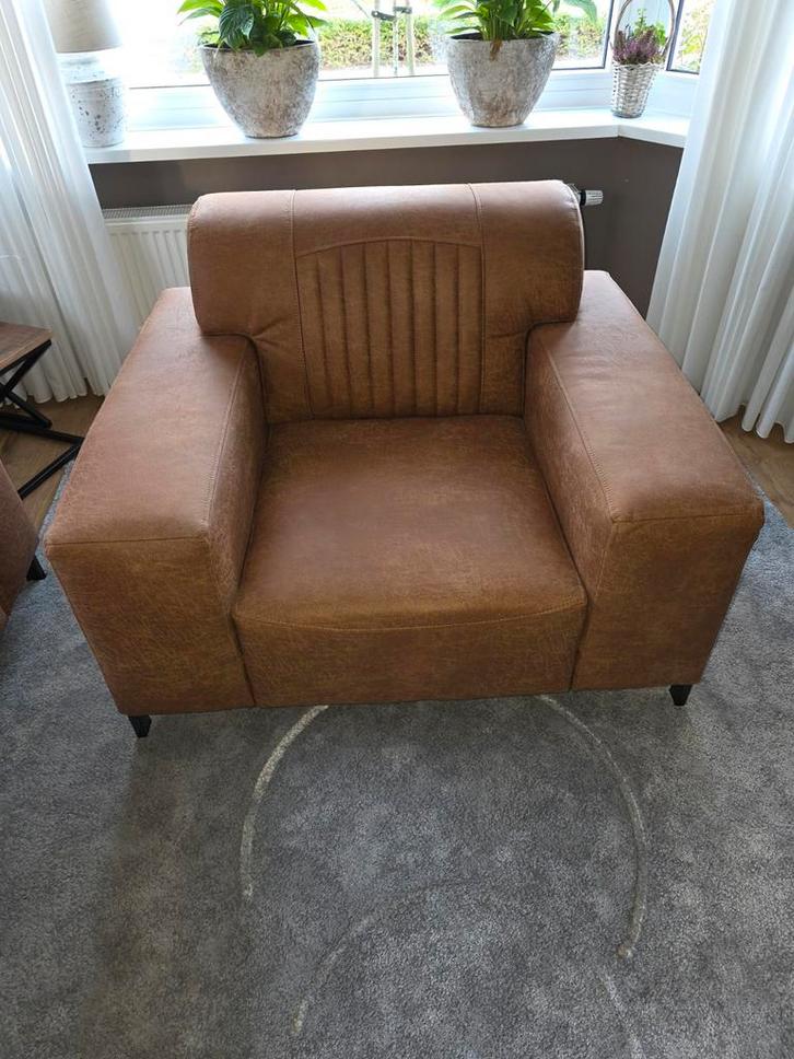 fauteuil stoel Type Texas nieuw, Huis en Inrichting, Stoelen, Nieuw, Eén, Leer, Metaal, Stof, Overige kleuren, Ophalen