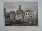 075 / Rotterdam  de Beurs    Staalgravure 1860, Antiek en Kunst, Kunst | Etsen en Gravures, Ophalen of Verzenden