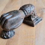 Antieke gietijzeren deurklopper in handvorm – decoratief, Ophalen of Verzenden, Gebruikt