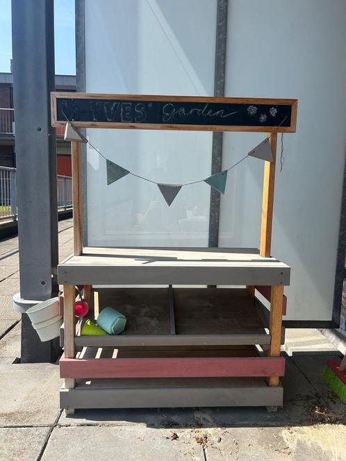 Houten buitenspeel marktkraam, Kinderen en Baby's, Speelgoed | Educatief en Creatief, Gebruikt, Ophalen