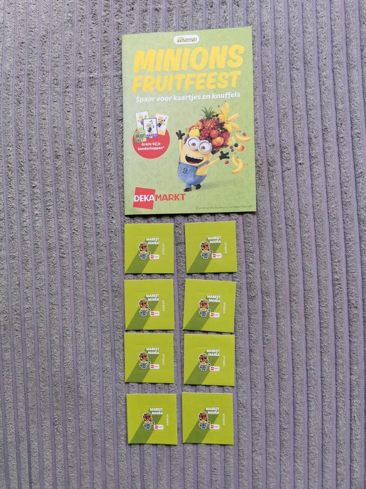 Dekamarkt Minions spaarzegels voor knuffels 8 stuks, Verzamelen, Supermarktacties, Dekamarkt, Ophalen of Verzenden
