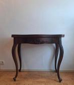 Biedermeier pokertafel houtsnijwerk antieke kaarttafel oud, Antiek en Kunst, Ophalen