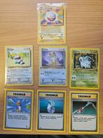 set van 7 oude pokemonkaarten, Ophalen of Verzenden, Gebruikt, Meerdere kaarten