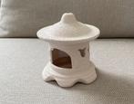 Japanse / Chinese Pagode waxinelicht houder crème aardewerk, Overige materialen, Ophalen of Verzenden, Zo goed als nieuw, Crème