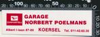 Sticker: Garage Norbert Poelmans - Daihatsu - Koersel, Verzenden, Zo goed als nieuw, Auto of Motor