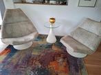 2 stuks Artifort  fauteuils f510 serie, Huis en Inrichting, Fauteuils, Ophalen, Gebruikt, Minder dan 75 cm, Metaal
