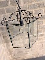 Mooie brocante lamp, Ophalen, Gebruikt, Glas, Minder dan 50 cm