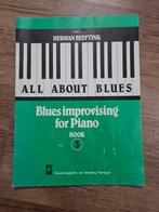 All About Blues - Herman Beeftink - Piano, Gebruikt, Les of Cursus, Ophalen of Verzenden, Blues