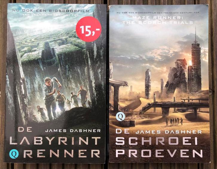 Maze Runner 1 & 2 - James Dashner, Boeken, Science fiction, Gelezen, Ophalen