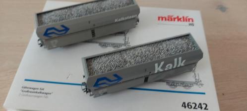 2 delige Märklin NS fad kalksteenwagenset artnr 46242 in ovp, Hobby en Vrije tijd, Modeltreinen | H0, Zo goed als nieuw, Wagon