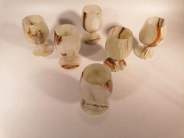 Vintage,  Onyx jaren 60/70 wijn, contact, water kelken  beschikbaar voor biedingen