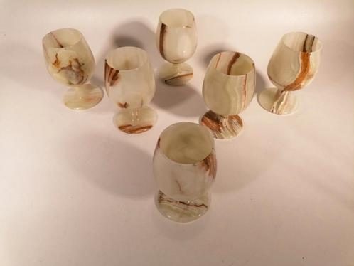 Vintage,  Onyx jaren 60/70 wijn, contact, water kelken, Antiek en Kunst, Antiek | Glas en Kristal, Ophalen of Verzenden