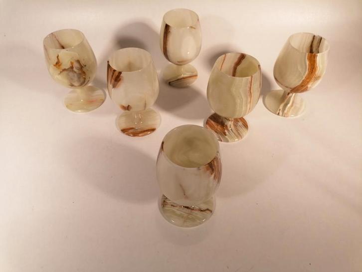 Vintage,  Onyx jaren 60/70 wijn, contact, water kelken, Antiek en Kunst, Antiek | Glas en Kristal, Ophalen of Verzenden