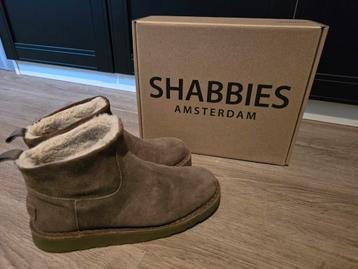 Mooie shabbies in maat 39 taupe gevoerd enkellaarsjes  beschikbaar voor biedingen