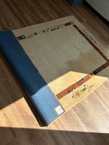 %100 wol Vintage vloerkleed  beschikbaar voor biedingen