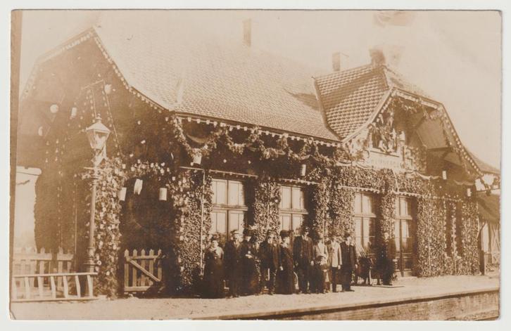 Zwammerdam - Station ca. 1915 * fotokaart, Verzamelen, Ansichtkaarten | Nederland, Ongelopen, Zuid-Holland, Voor 1920, Ophalen of Verzenden
