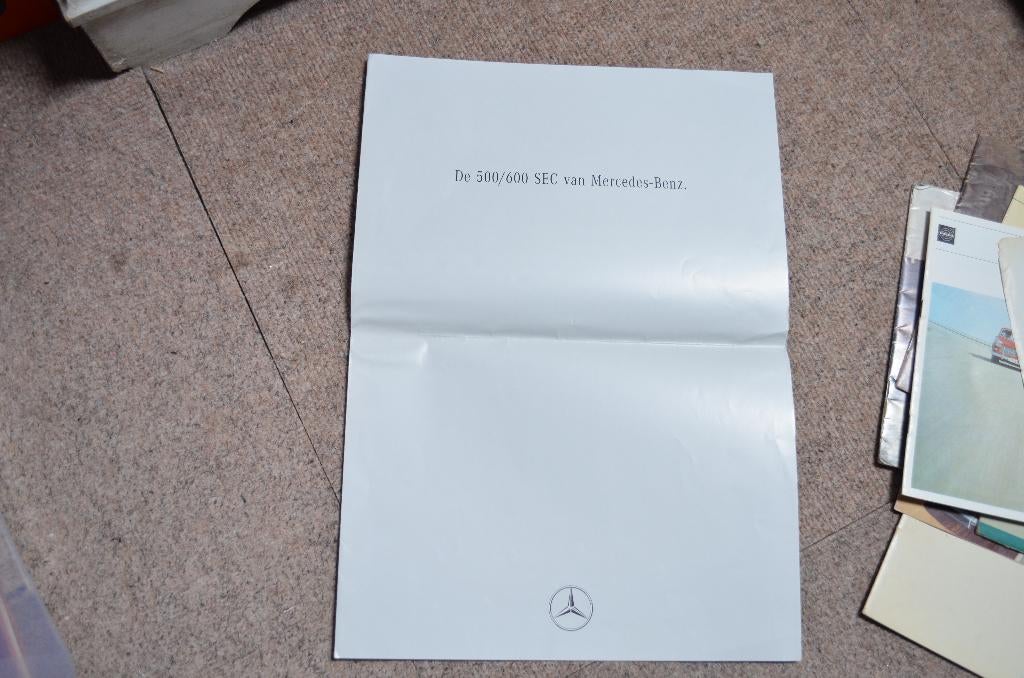 Folder Mercedes 500/600 SEC, Boeken, Ophalen, Gelezen, Mercedes, Onbekend