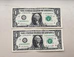 1 dollar usa 2 biljetten, Postzegels en Munten, Bankbiljetten | Amerika, Ophalen of Verzenden, Noord-Amerika, Los biljet