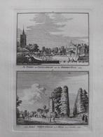 33,34 / Toren , Heerenhuis en Dorp Oostkapelle Kopergravure, Ophalen of Verzenden