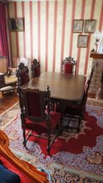 Antieke eetkamertafel, 6 persoons, blad is gescheurd, Ophalen, Gebruikt, Klassiek, 50 tot 100 cm