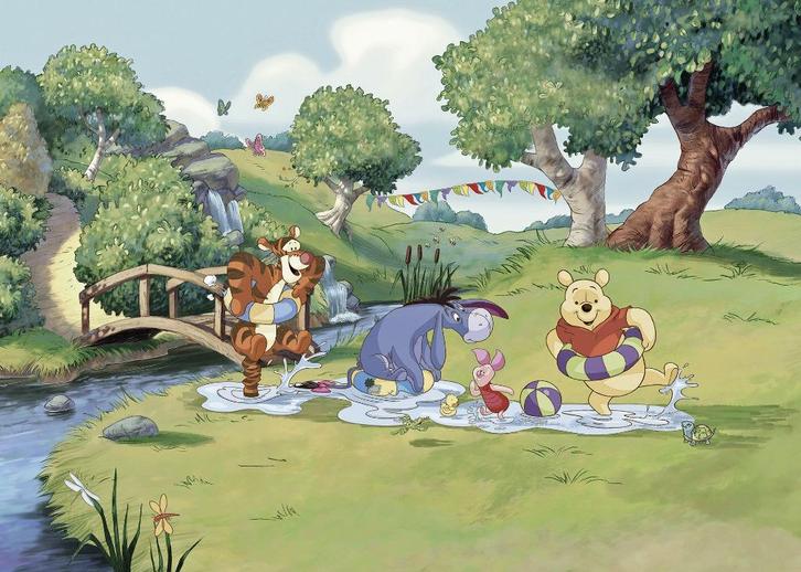 Winnie the Pooh fotobehang Friendship and Fun. Babykamer, Kinderen en Baby's, Kinderkamer | Inrichting en Decoratie, Nieuw, Wanddecoratie