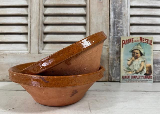 Franse terracotta kom schenk kom mengkom tian fruitschaal, Antiek en Kunst, Antiek | Keukenbenodigdheden, Ophalen of Verzenden