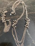 Setje merk LBVYR  zilverkleurige ketting & armband, Ophalen of Verzenden, Zo goed als nieuw, Zilver, Overige materialen