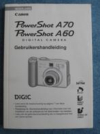 Canon PowerShot A60 A70 originele Nederlandse handleiding, Ophalen of Verzenden, Nieuw